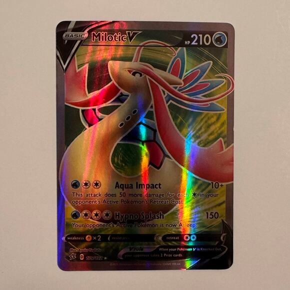 Pokemon Milotic V Full Art Holo 179/192 Ultra Rare 2020 NM - Picture 1 of 2